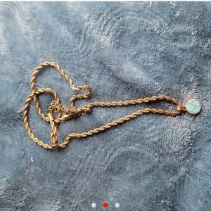 Gold turquoise necklace